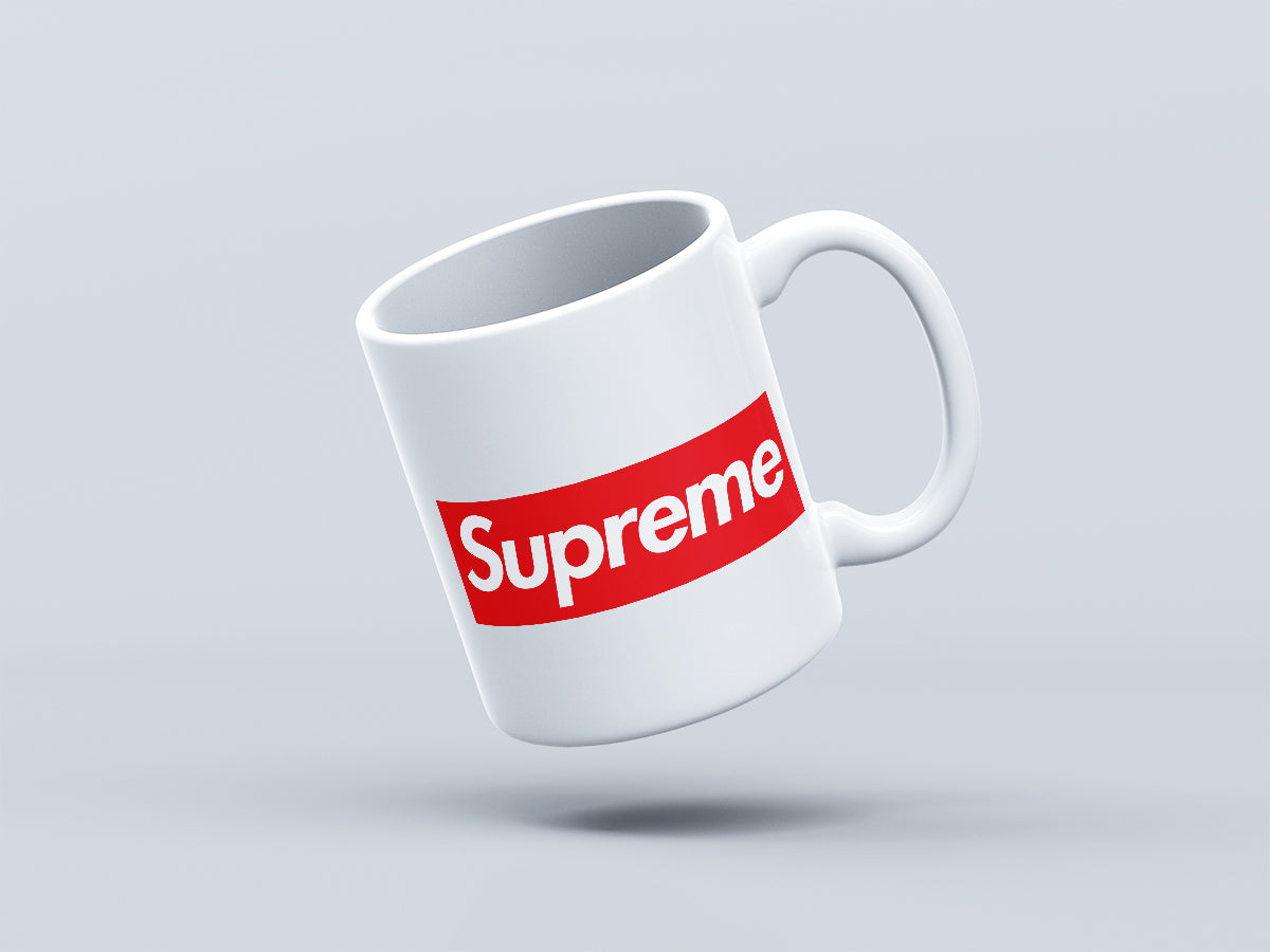 Superme White Ceramic Coffee Mug