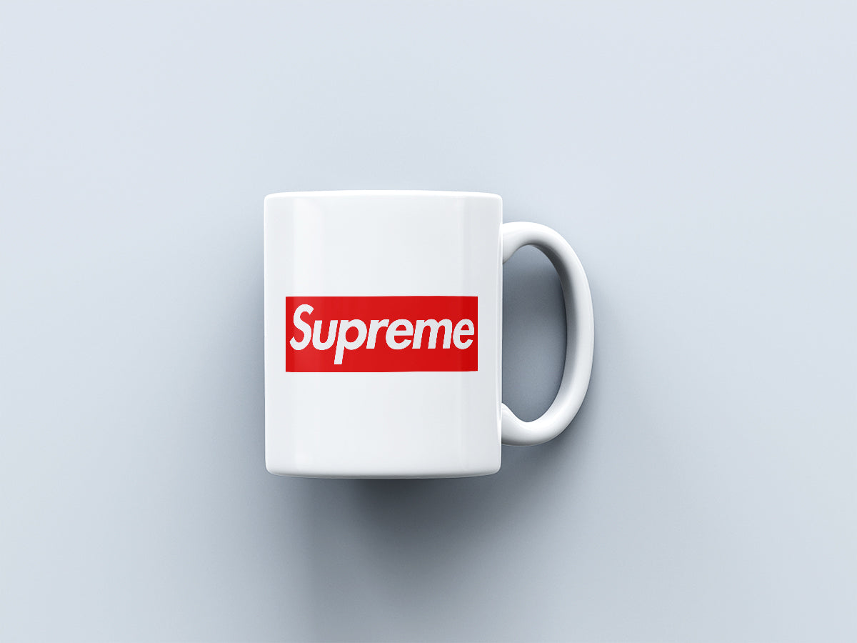 Superme White Ceramic Coffee Mug