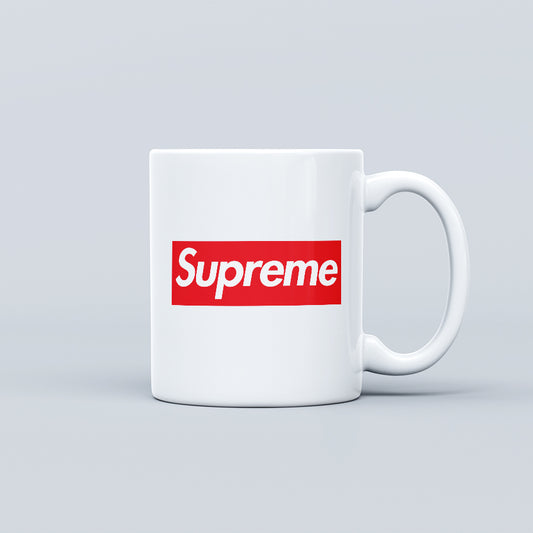 Superme White Ceramic Coffee Mug