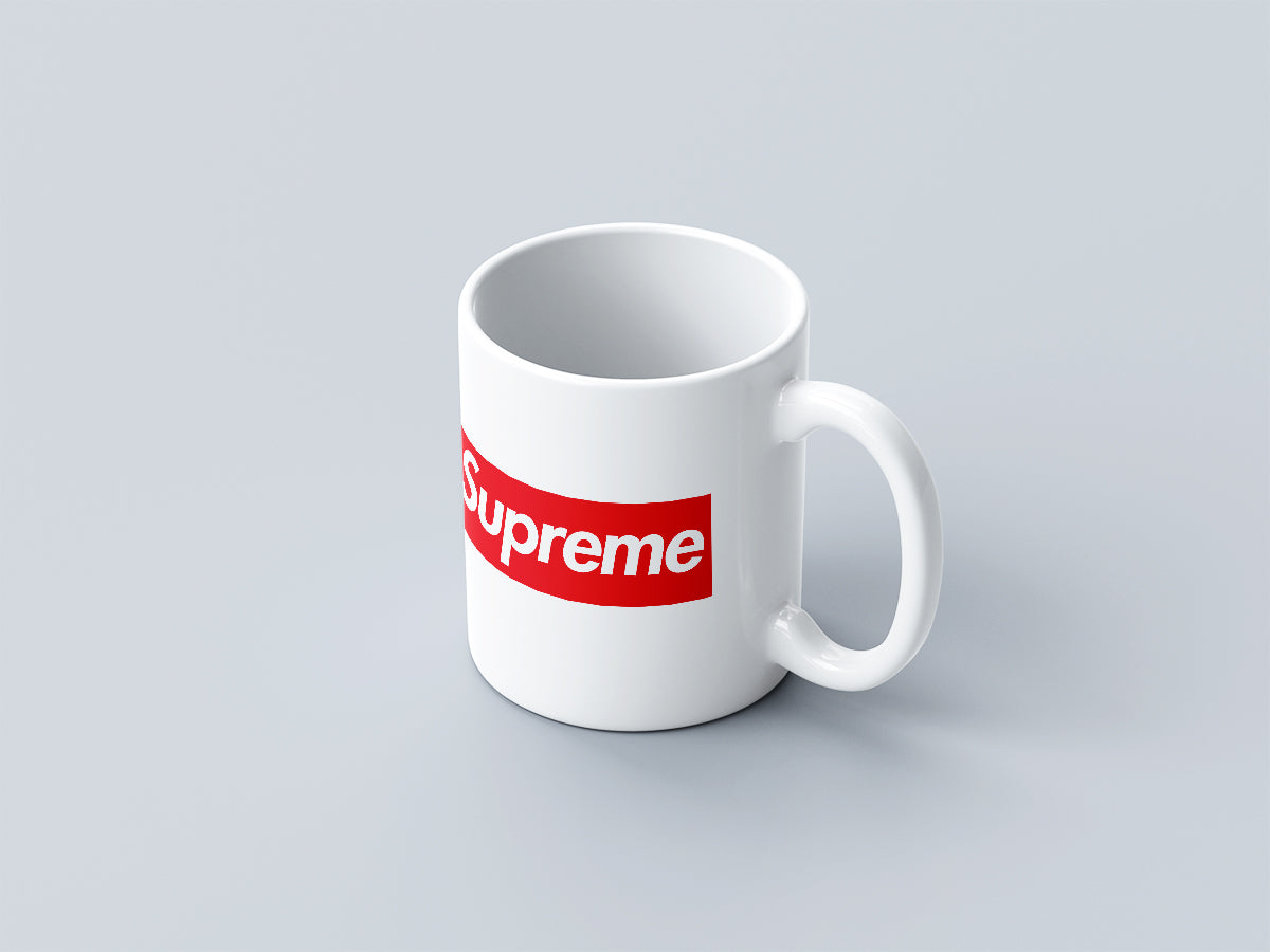 Superme White Ceramic Coffee Mug