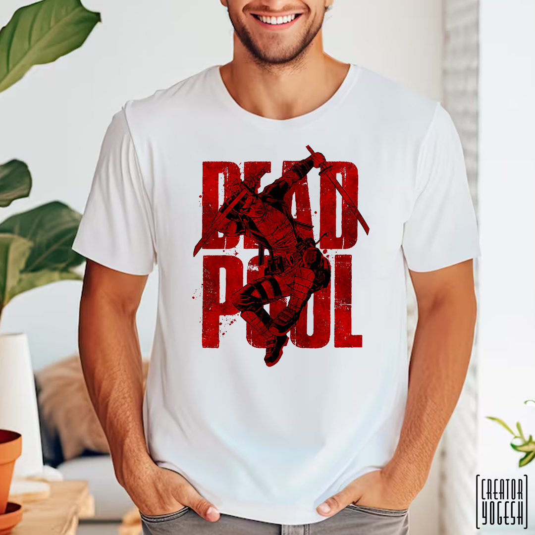 Deadpool Action unisex Regular Fit Short Sleeve T Shirt