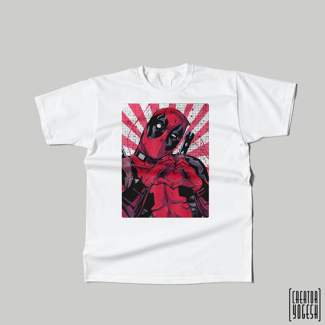 Deadpool Love unisex Regular Fit Short Sleeve T Shirt