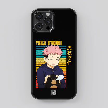 Yuuji Itadori with Panda- Jujutsu Kaisen Phone Glass Case