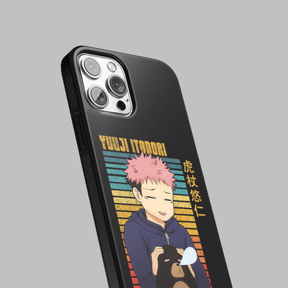 Yuuji Itadori with Panda- Jujutsu Kaisen Phone Glass Case