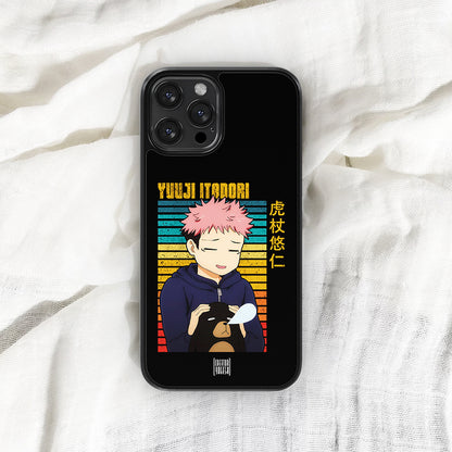 Yuuji Itadori with Panda- Jujutsu Kaisen Phone Glass Case