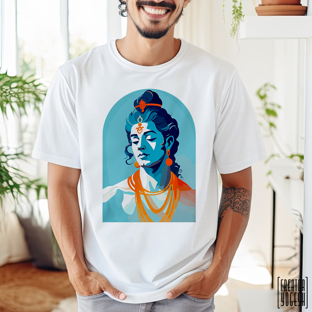 Shree Ram unisex Regular Fit Short Sleeve T Shirt