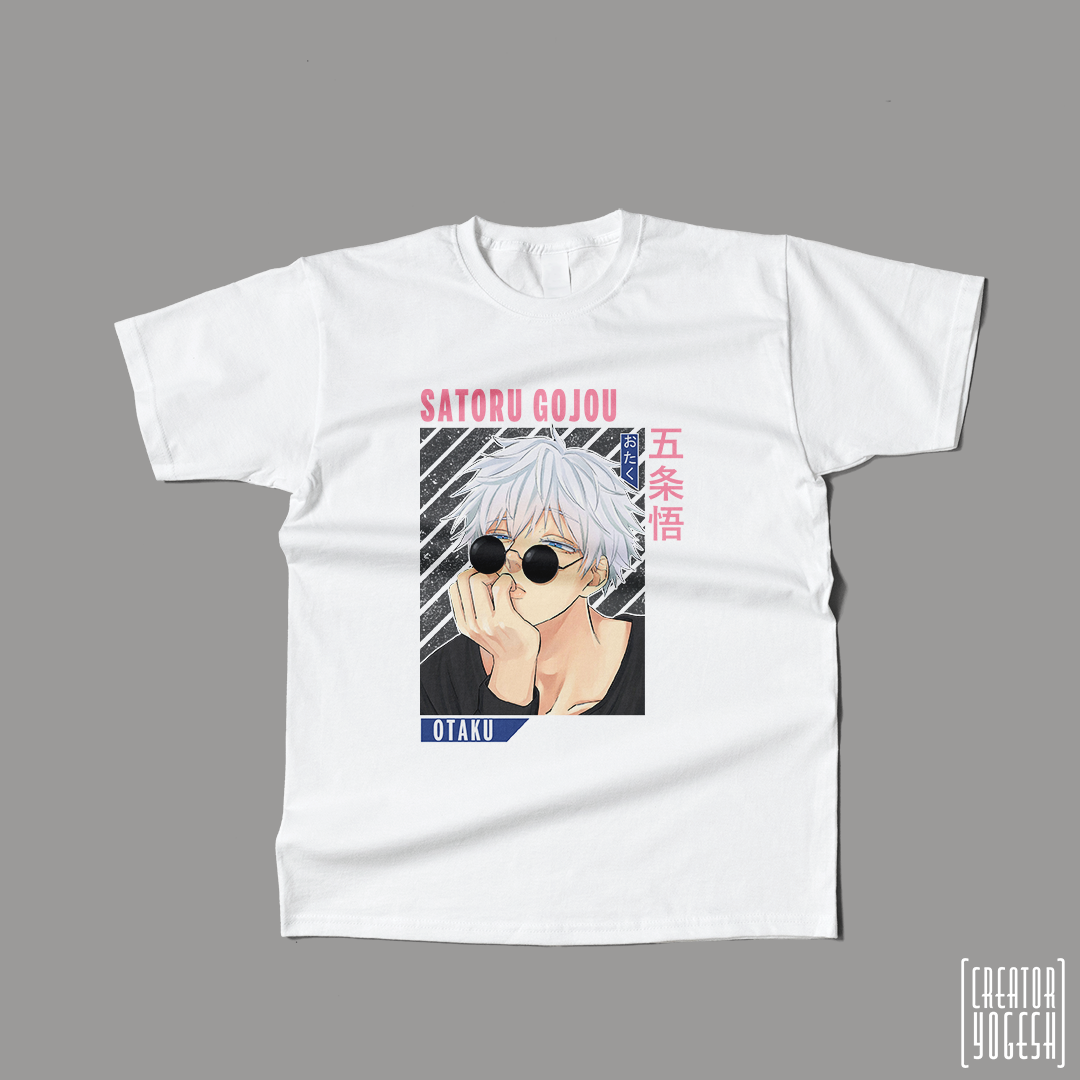 Satoru Gojou with sunglass unisex Regular Fit Short Sleeve T Shirt