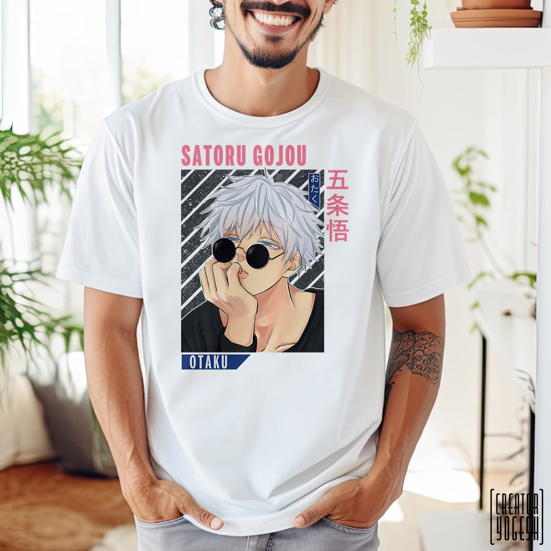 Satoru Gojou with sunglass unisex Regular Fit Short Sleeve T Shirt