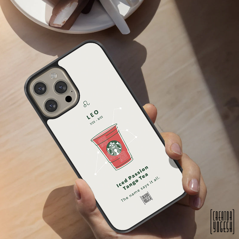 Leo Zodiac sign Starbucks - Designer Phone Glass Case