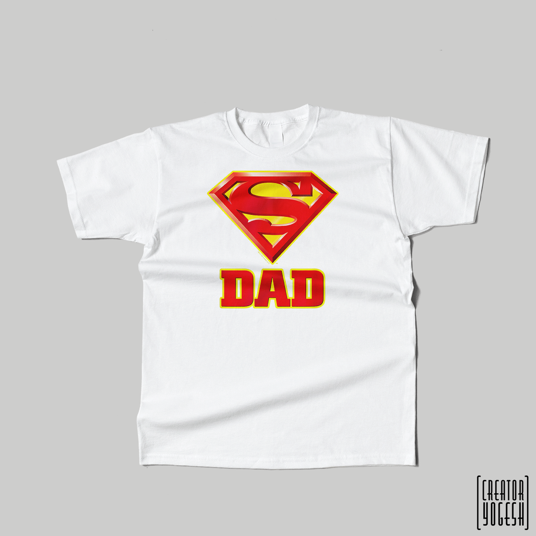 Super Dad unisex Regular Fit Short Sleeve T Shirt