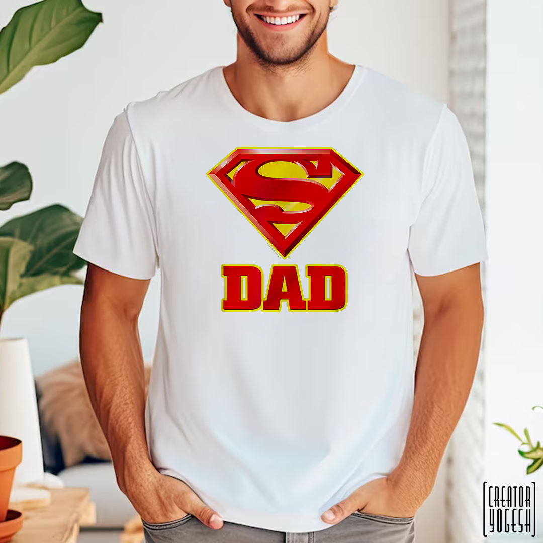 Super Dad unisex Regular Fit Short Sleeve T Shirt