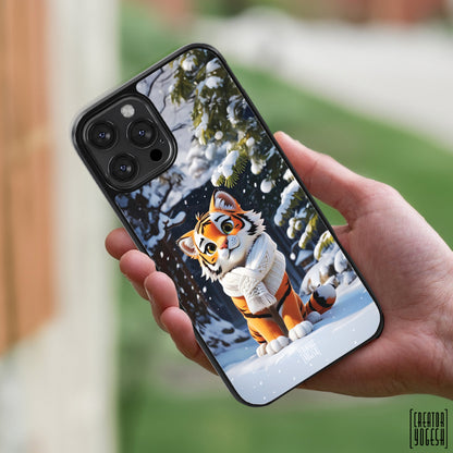 AI Generated Tiger - Designer Phone Glass Case